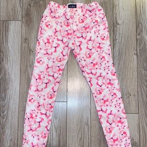 Childrens Place pink floral jeans girls size 8